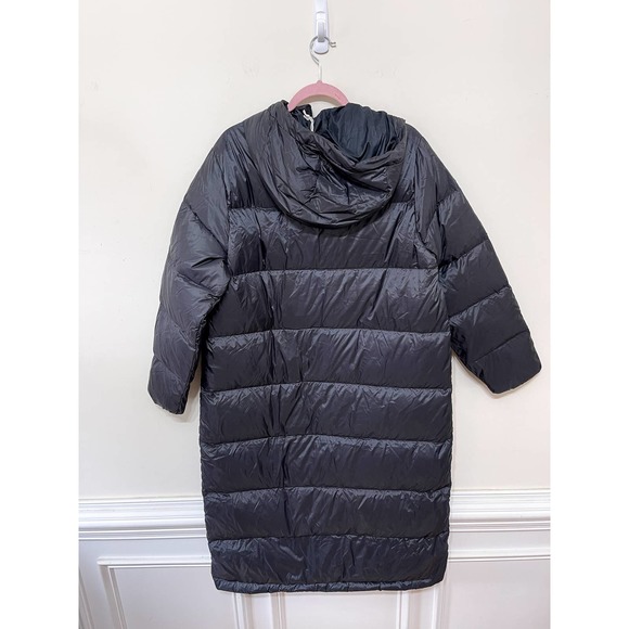 Everlane The ReNew ReDown Long Parka Jacket in Black Size Medium - Picture 4 of 4